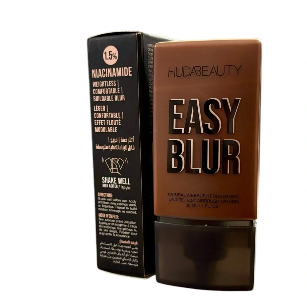 💎 HUDA BEAUTY Easy Blur Natural Airbrush Foundation with Niacinamide Lava Cake